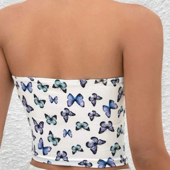AMELIA TOP BUTTERFLY PRINT - Picture 2 of 2